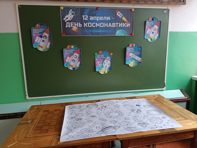 День космонавтики в нашей школе.